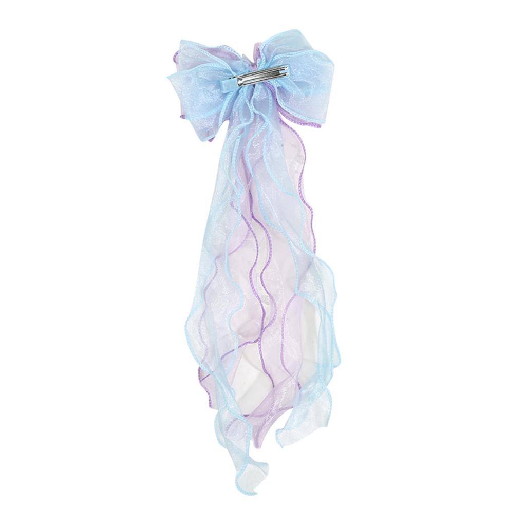 Mermaid Headwear  Children's Princess Bow  Hairpin  Girls' Floating Yarn  Braided Hair Clip  Mermaid Maiden Hair Accessory