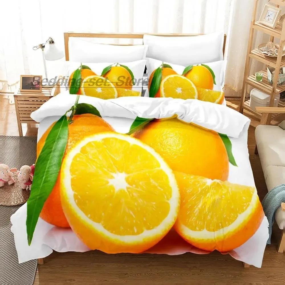 Strawberry Vegetables And Fruits Bedding Set Single Twin Full Queen King Size Bed Set Aldult Boys Bedroom Duvetcover Sets