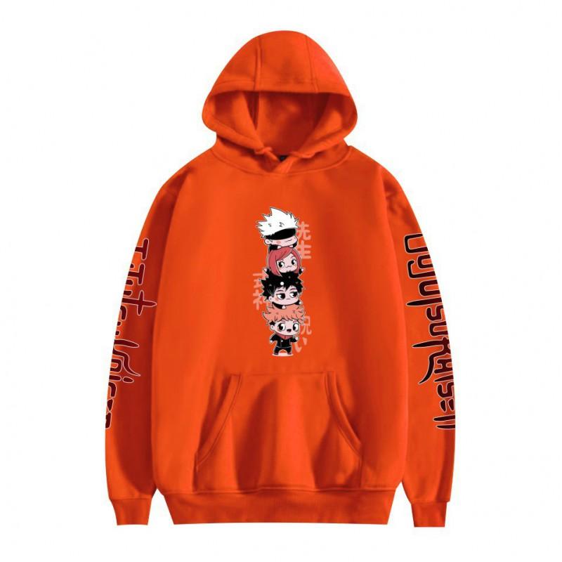 Jujutsu Kaisen Anime Hoodie Cartoon Print Loose Fit Sweatshirt Teens Couples