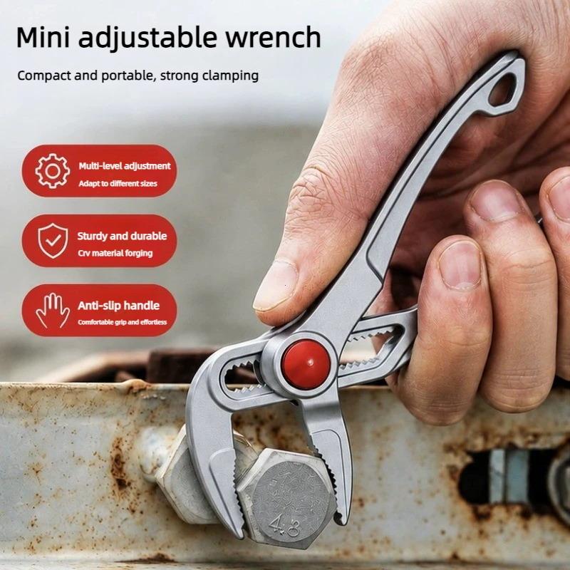 4 Inch Mini Groove Joint Pliers Adjustable Push Lock V Jaw High Hardness Tool for Car Repair Electrical Maintenance