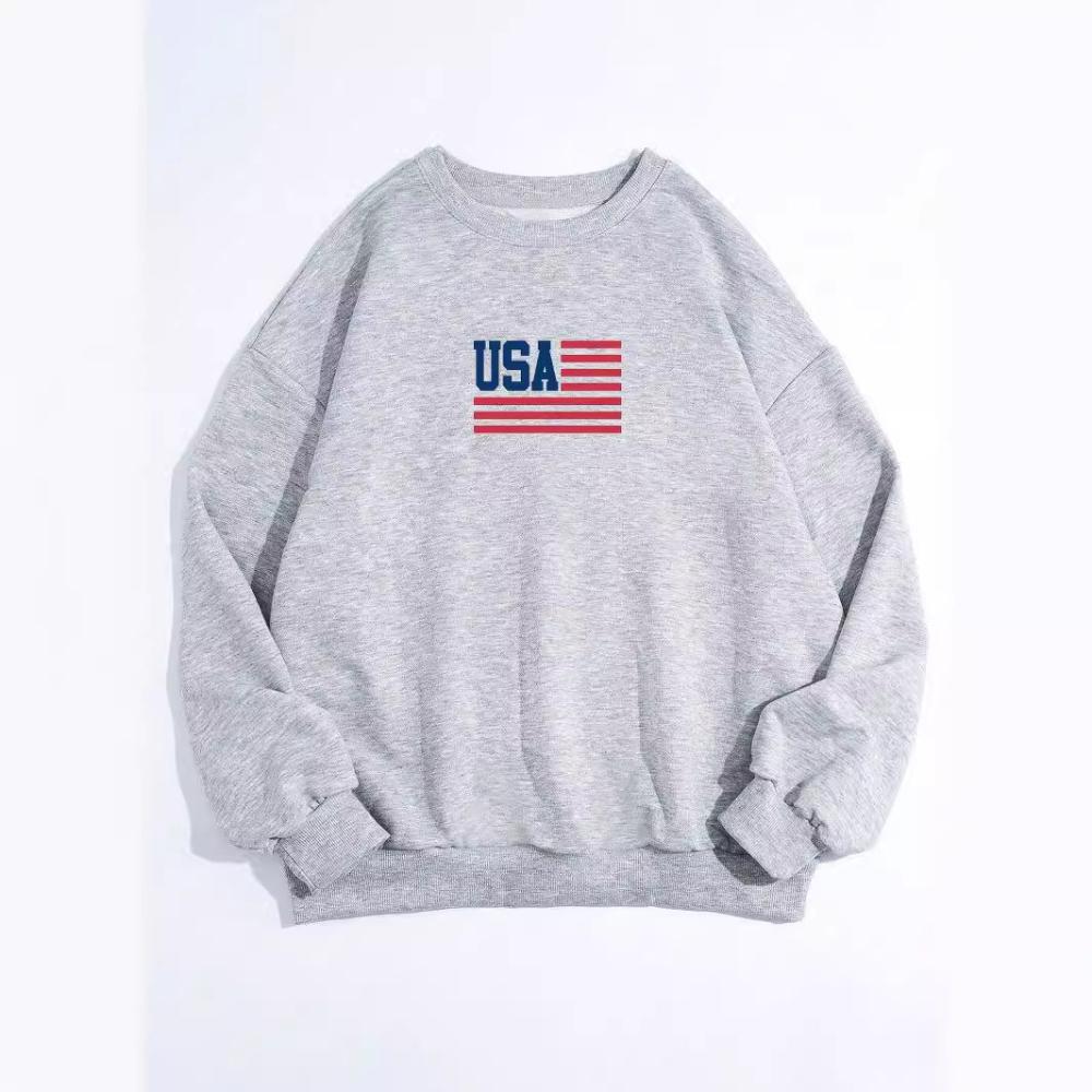 European and American Y2K Printed Hoodie Street Trend Autumn Fashion Round Neck Top for Men and Women