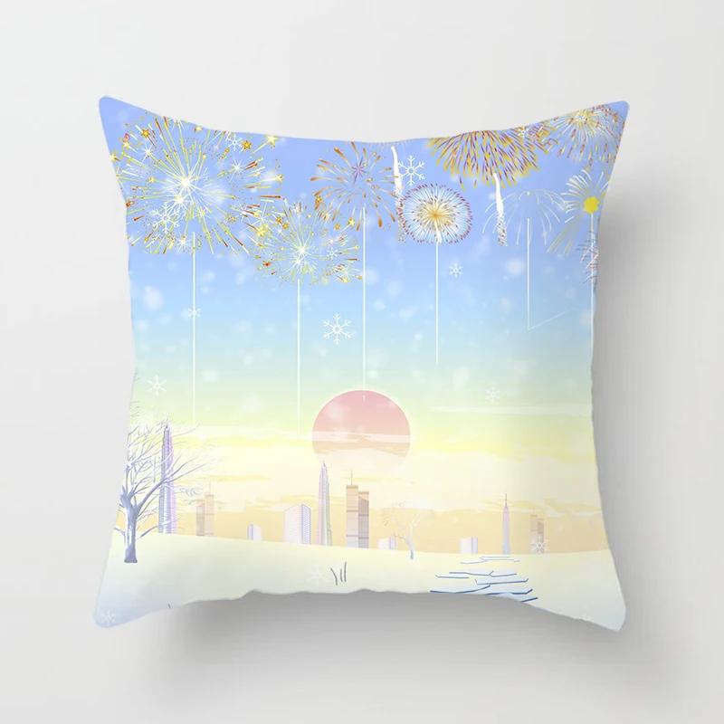 

Home Decor Winter Scenes Pillow Covers for Cozy Decor Pattern Cushion Cover Suitable for Sofa Bedroom Car Pillow Cover 40x40cm