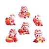 2025 Star Keychain & DIY Hair Accessories - Cartoon Dragon Baby Drip Oil Hair Ties & Resin Charms