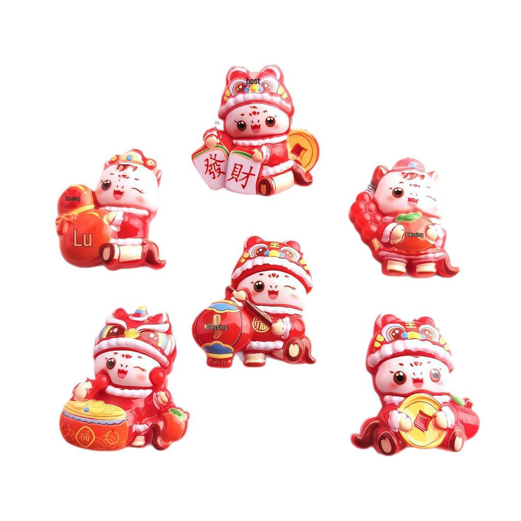2025 Star Keychain & DIY Hair Accessories - Cartoon Dragon Baby Drip Oil Hair Ties & Resin Charms