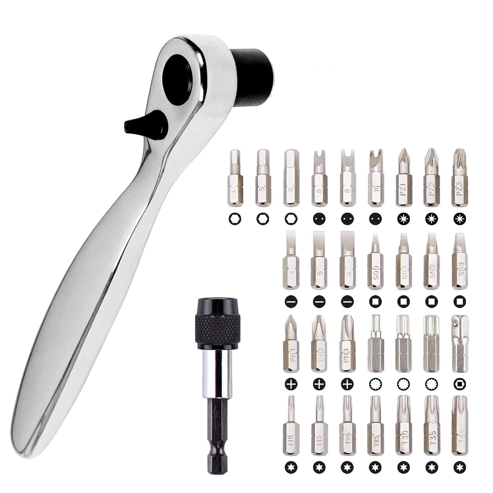 

Набор отверток с трещоткой 32 в 1, прямоугольный, смещенный, 1/4 , рукоятка с трещоткой и высоким крутящим моментом, мини-ключ, ручной набор инструментов для ремонта