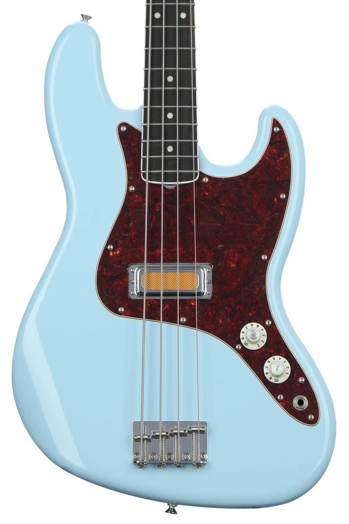 Fender Gold Foil Jazz with Ebony Fingerboard and Sonic Blue Soft Case Mexico-made Bass®