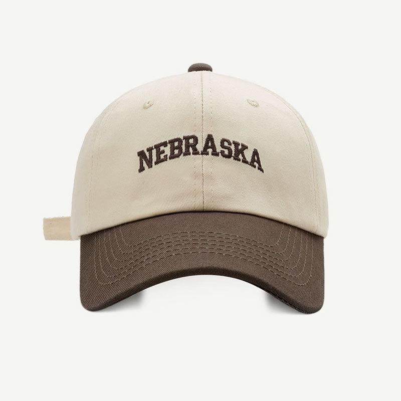 Padded Baseball Cap With Embroidered Lettering For Casual Outdoor Wear