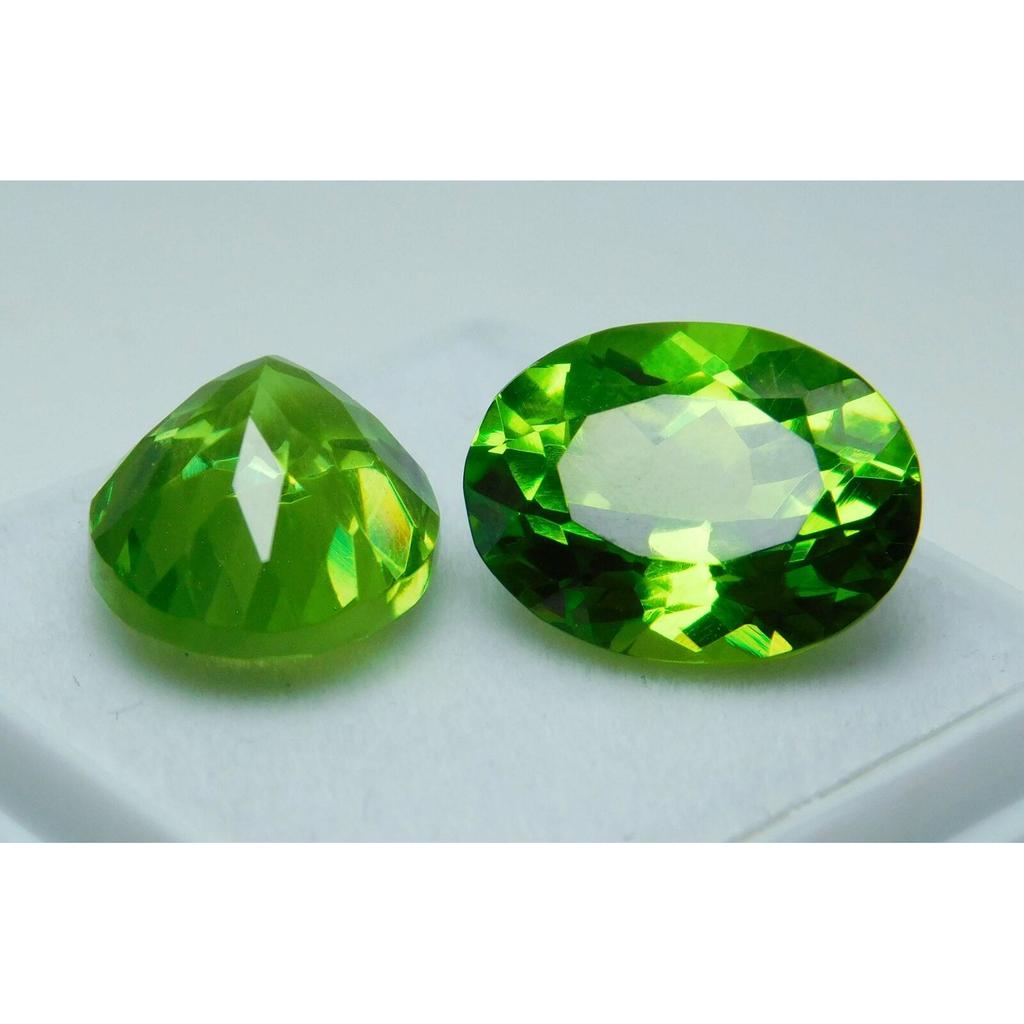 20.20 Ct Natural PERIDOT Faceted   Amazing Gems Green OVAL CUT Pair