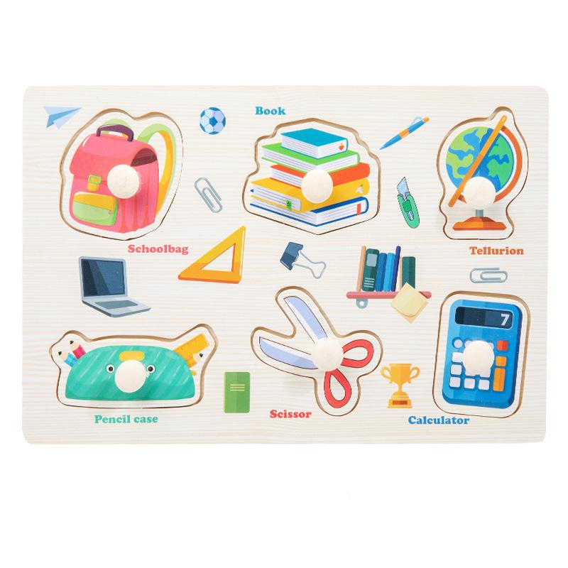 Kid Montessori Educational Multiple Geometric Shape Color Sorter Puzzle Wooden Board Puzzle Game Toys for Children Baby Gifts