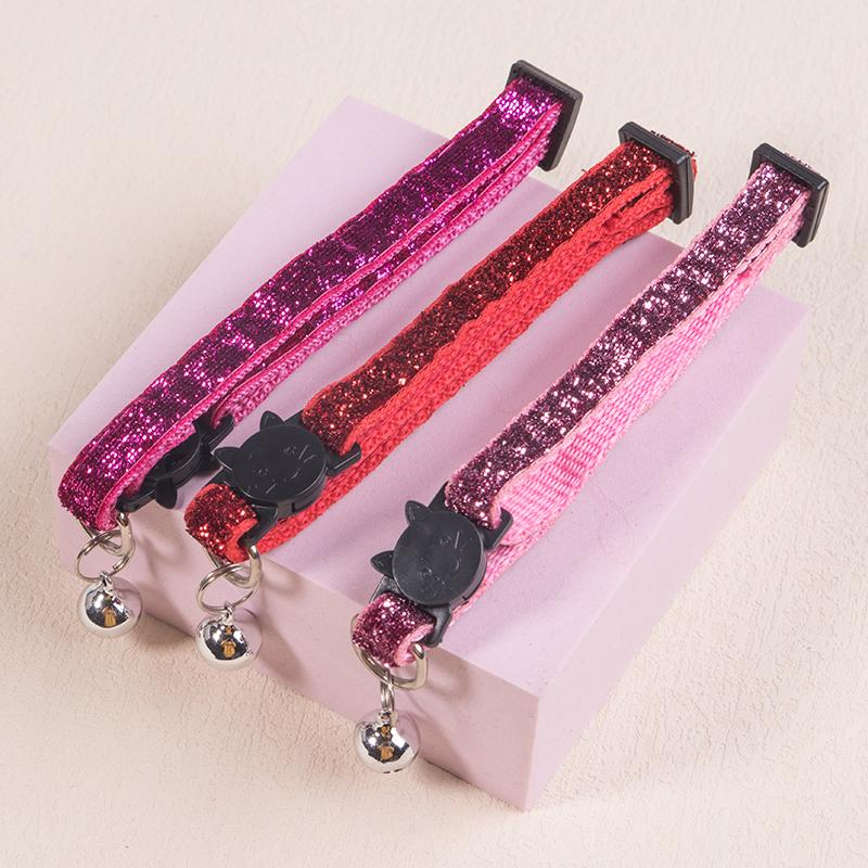 1PC Reflective Breakaway Cat Collar Safety Elastic Adjustable Neck Strap With Bell For Kitten Puppy Pet Leash Accessories