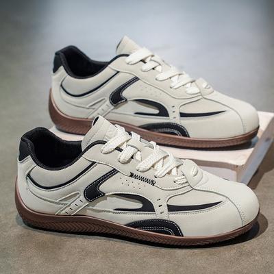 Autumn New Color Matching Fashion Breathable Casual Board Shoes Retro Lightweight Trend Versatile Lace-up Men's Shoes