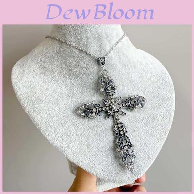 Dark Gothic Cross Pendant Necklace For Men And Women With Zinc Alloy Chain Jewelry Accessory