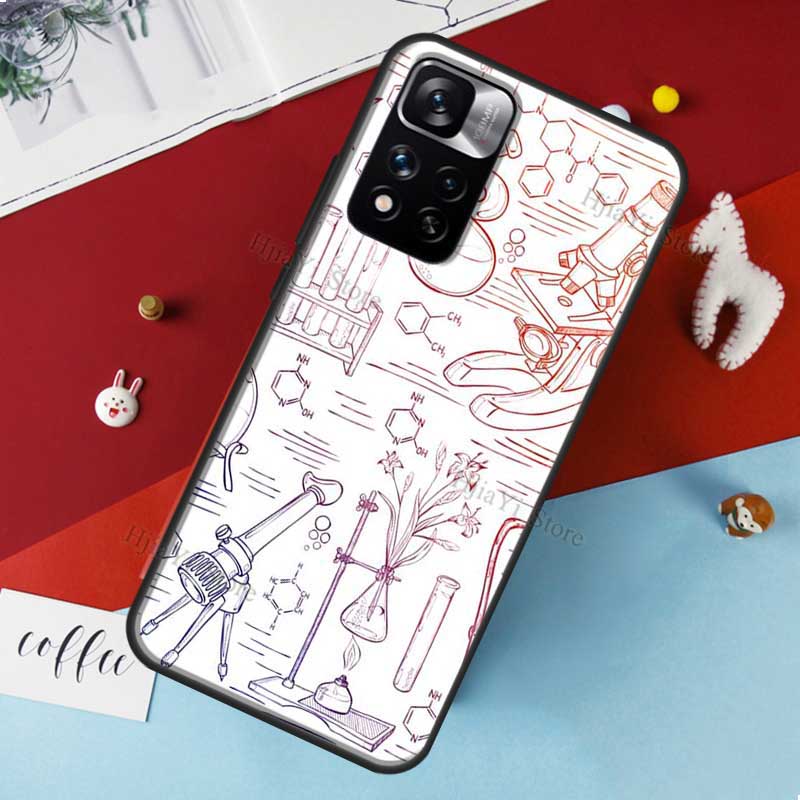 Biology and Chemistry Case For Xiaomi Redmi Note 11 Pro Cover For Redmi Note 10 Pro 8 9 10S 9S 9A 9C 9T Cases
