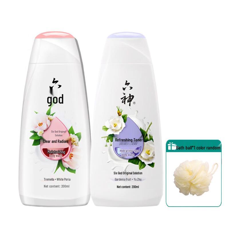 

Liu Shen Refreshing & Moisturizing Shower Gel Set (2x200ml) with Bath Ball