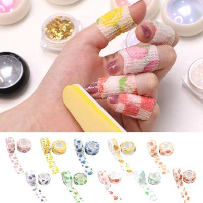 1 unidad de Cinta Ancha para Proteger el Arte de Uñas Vendaje Elástico Autoadhesivo Vendaje de Protección para Dedos de Uñas