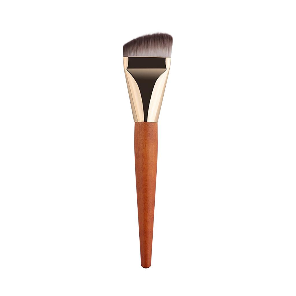 Foundation Brush One-shaped Wooden Handle Flat Head Ultra-thin Traceless Liquid Foundation Base Makeup Flat Head Mask Makeup Brush