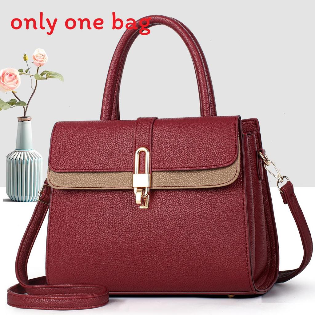 Minimalist Pu Handbag For Women With Zipper Closure And Inner Pockets For Daily Use