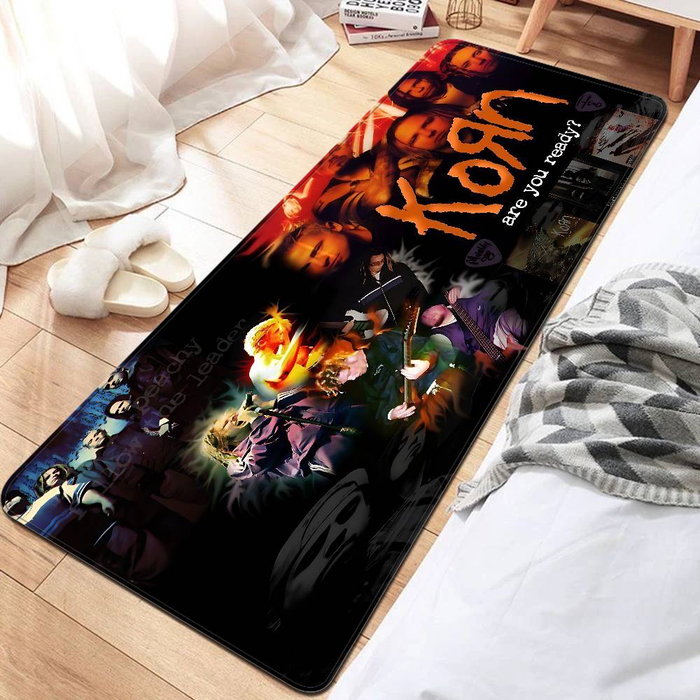 Rock Band K-Korn Long Rugs Cheaper Anti-slip Modern Living Room Balcony Printed Bedside Area Rugs