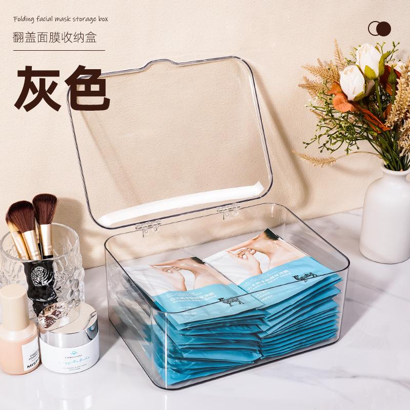 

Clear Acrylic Clamshell Storage Organizer Box Multi-Purpose Desktop Organizer for Stationery Home Office Makeup Jewelry Bathroom
