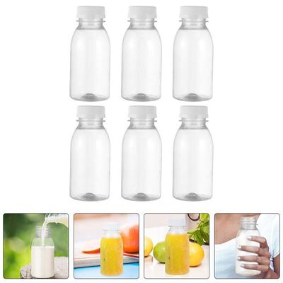 6ks 250ml láhve na mléko Malé láhve na šťávu Nepropustné láhve na mléko Přenosné láhve na nápoje Plastová prázdná láhev na vodu