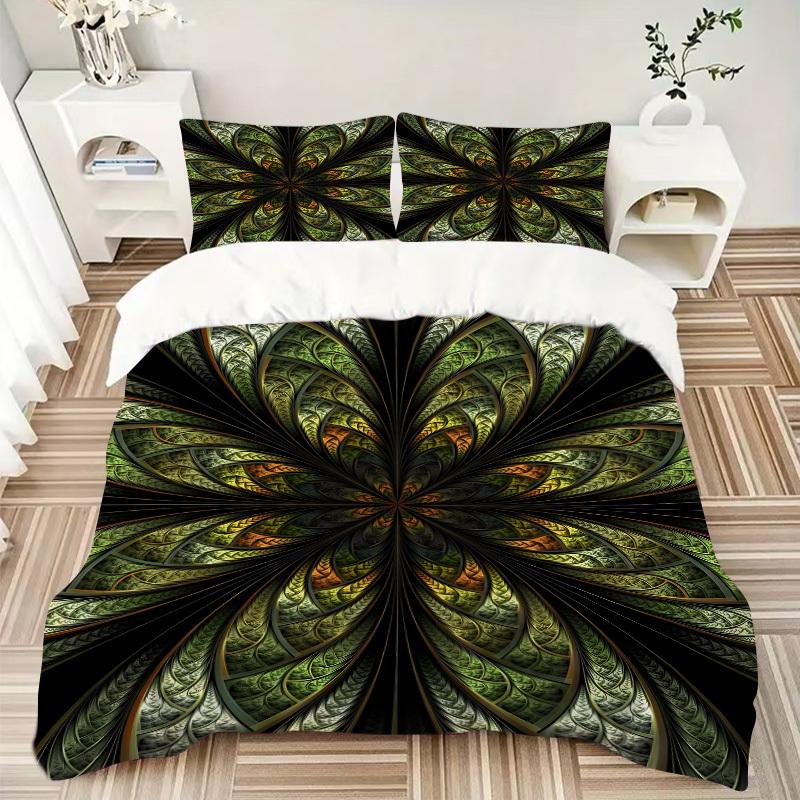 3pcs Abstract Pattern Duvet Cover Set, Cover For Bedroom Guest Room (1 Duvet Cover + 2 Pillowcase, Without Quilt), Yy250922133