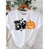 Halloween ghost print street wear T-shirt Harajuku clothing fashion T-shirt short sleeved summer T-shirt casual women's top