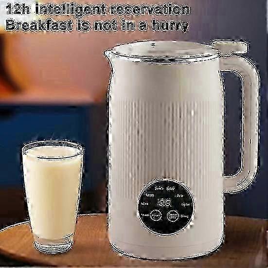 1200ml Automatic Nut Milk Maker with Self-Cleaning Function - 8 Programmes for Fresh Plant-Based Milk in Homes