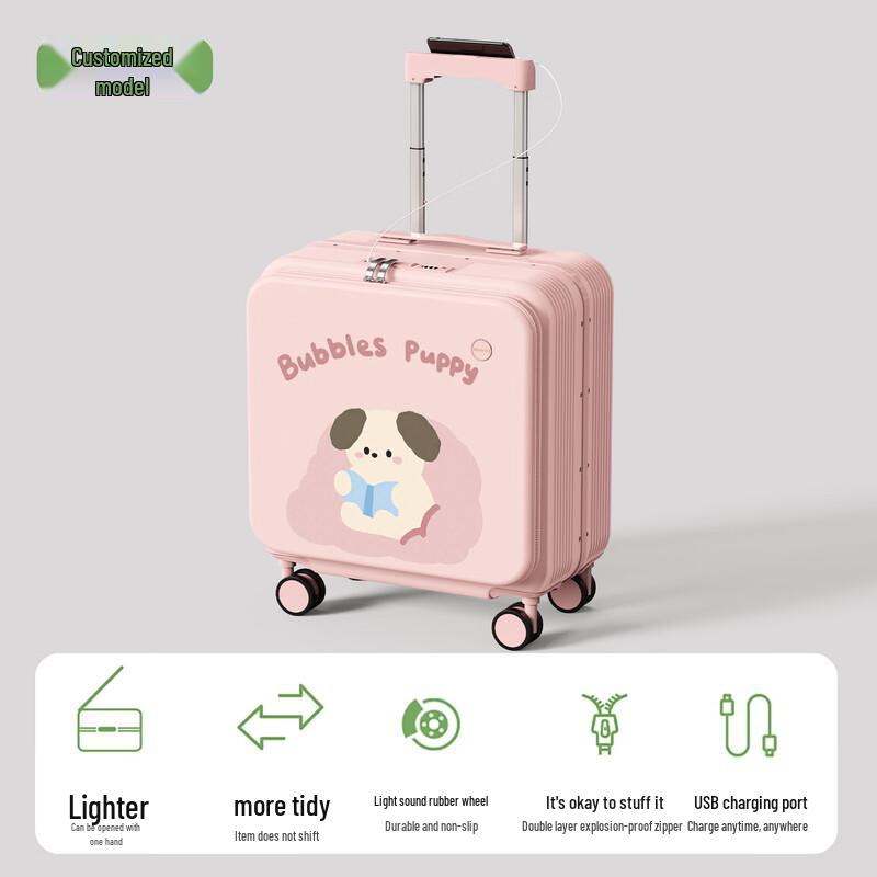 JOURHEY SHI Cartoon Aluminum Frame Luggage 18-inch