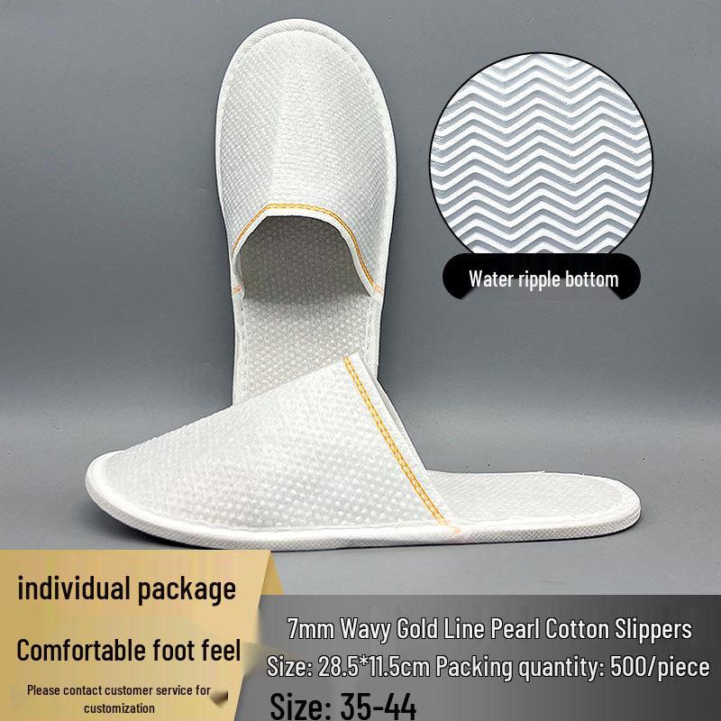 Washable Anti-Slip Hemp Cotton Linen Guest Slippers for Hotel & B&B