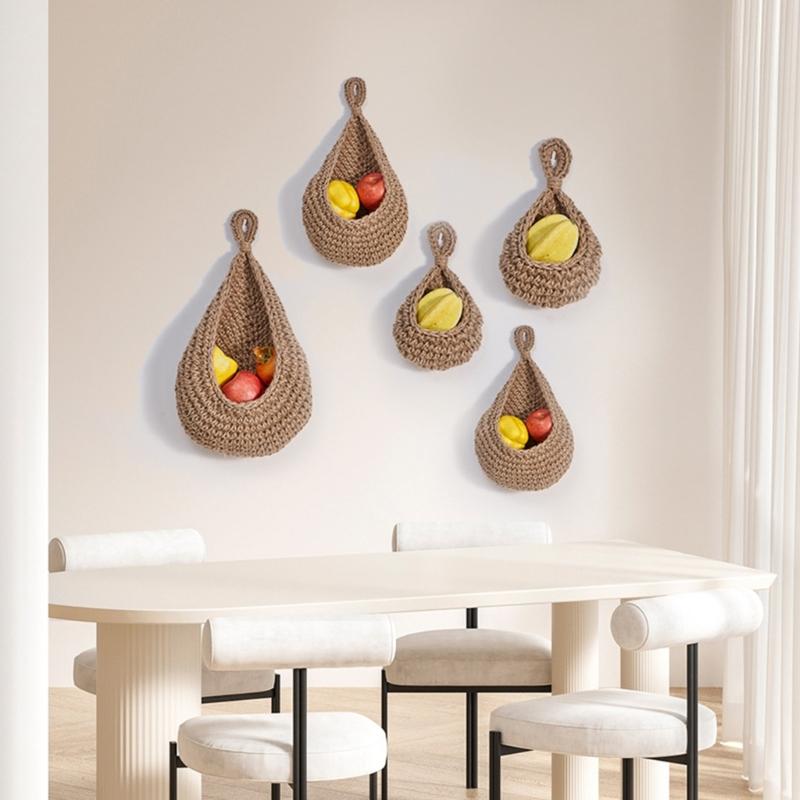 Portable Hanging Fruit Organizers With High Weight Large Capacity Accessory for Modern Homes and Small Space Saving