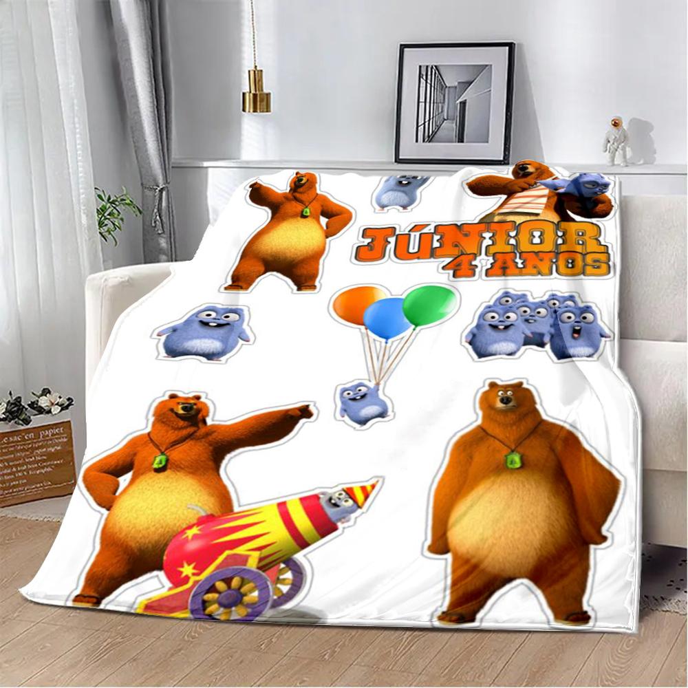 Cartoon Printed Blanket Picnic Blankets Grizzy and The Lemmings Warm Blanket Soft and Comfortable Home Travel Birthday Gift