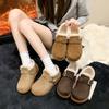 M8881 Boken Shoes with Fleece Round Head 2025 Autumn and Winter New One-pedal Hairy Bag Head Retro Boken Single Shoes Women