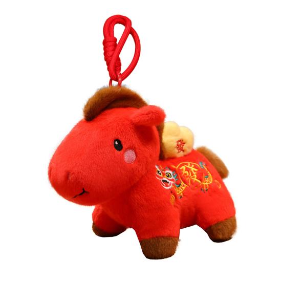 

Horse Plush Doll Keychain Chinese Zodiac Year of The Horse Plushie New Year Mascot S