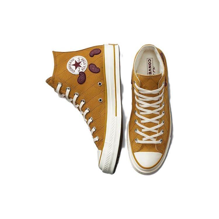 Converse Chuck 70 High Crafted Patches - Burnt Honey Unisex Sneakers Brown Deep-Bordeaux A05278C