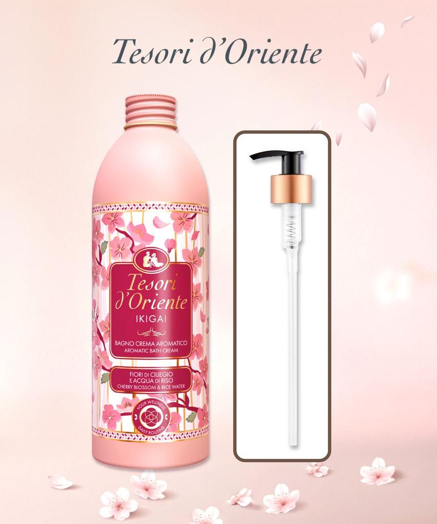 Ikigai (Cherry Blossom) Bath Cream Body Wash 500ml [Free Pump Included]
