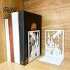 Decorative Bookends 1 Pair Metal Dragon Bookends, Fantasy Castle Book Ends Texture for Shelves, Heavy Duty Gothic Holders Home Office Library