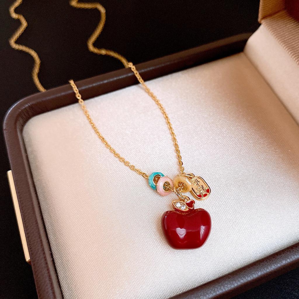 18k Real Gold Electroplated Ankara Red Oil-dripping Apple Earrings, Ear Buckles, Personalized Earrings.