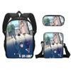 Spy X Family Anime Schultasche 3tlg/Set Cartoon Cosplay Anya Rucksack Umhängetasche Federmäppchen Studenten Jungen Mädchen Laptop Rucksack