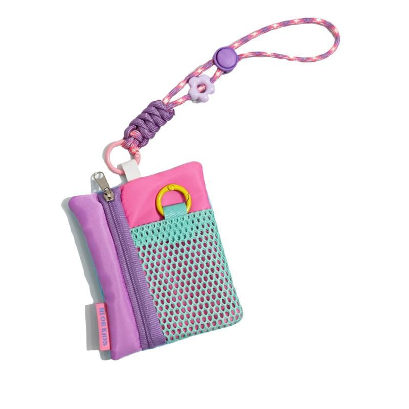 Dopamine Mini Wallet Pendant Water-resistant Woven Lanyard Lightweight Phone Key Holder for Travel Outdoor Shopping