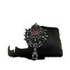 Vintage Court Style Atmospheric Crown Brooch Female High-End Temperament Brooch Elegant Rhinestone Pin Suit Accessories