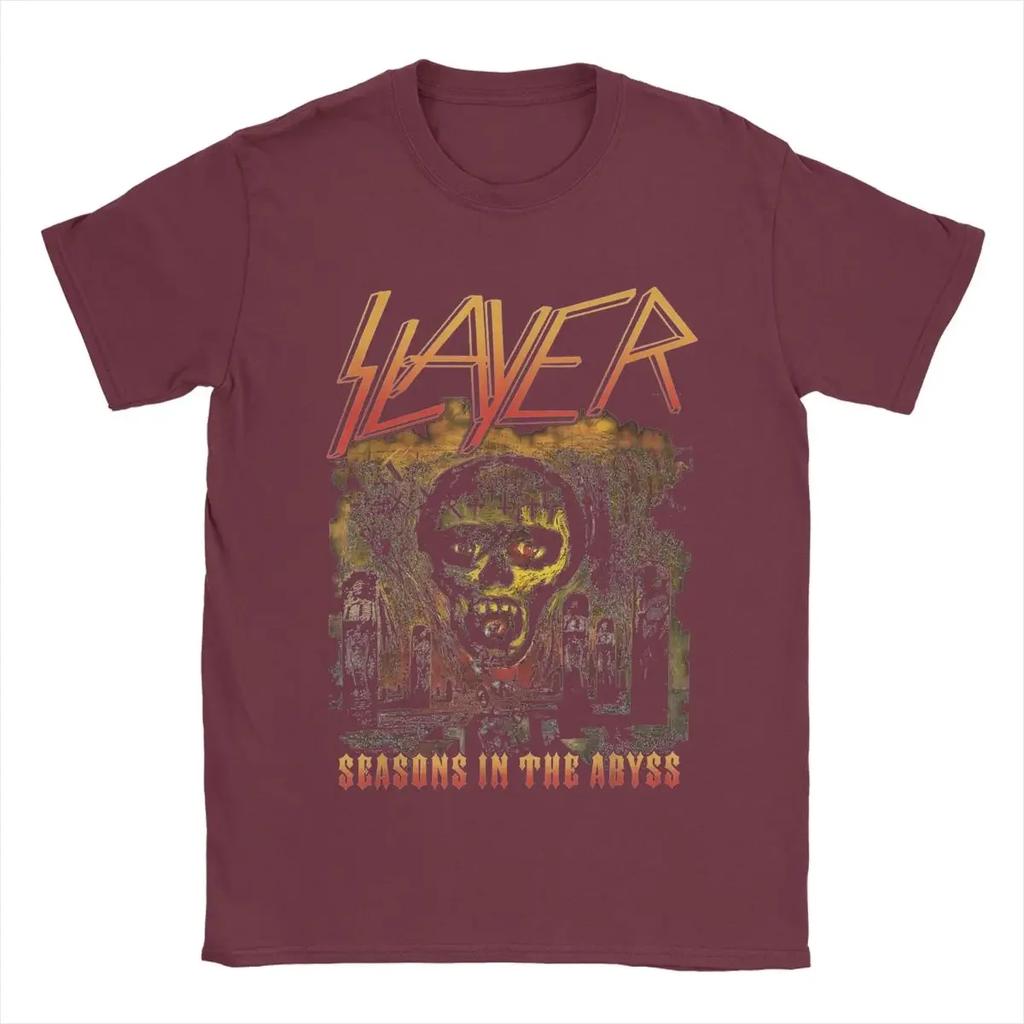 Slayer Orange Season In The Abyss T-Shirts Leisure Pure Cotton Tees Round Neck Short Sleeve T Shirt 4XL 5XL Tops