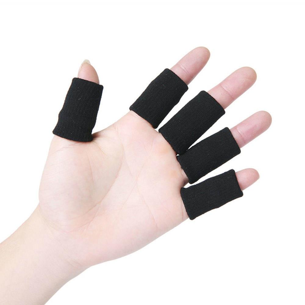 10pcs Finger Protection Thumb Brace Protector Guard Fitness Sport Basketball Gym Elastic Sleeves