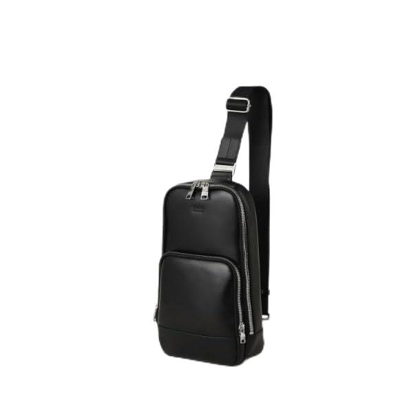 Takeo Kikuchi Aniline Leather One-Shoulder Bag, Black (019) 00