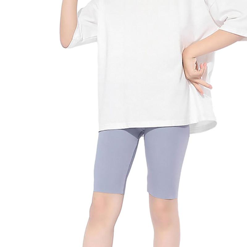 Children Girls' Sports Shorts Solid Color Elastic Waist Dance Short Pants