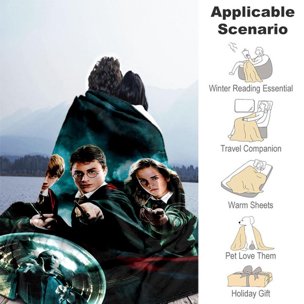 1pc Harry Potter Voldemort Hermione Granger Outdoor Flannel Throw Blanket All Season Soft Warmth,Home Decor 1031121