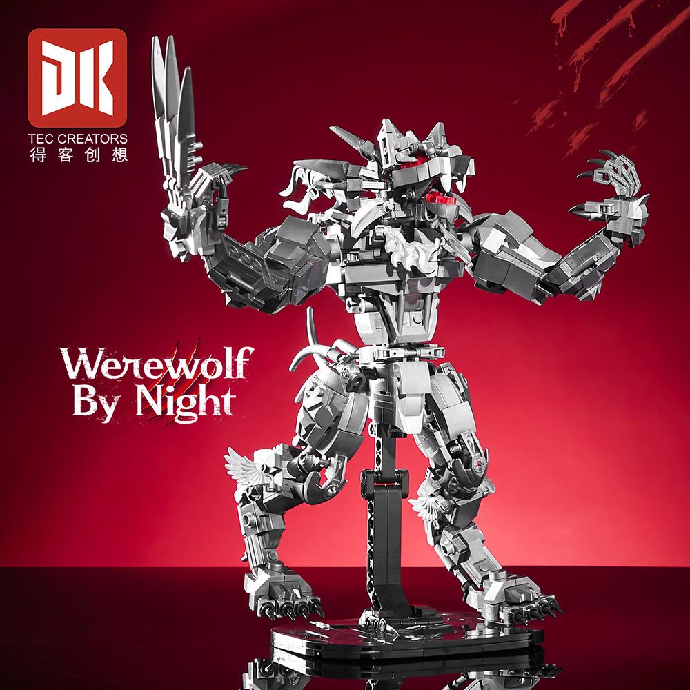 Movie Wolf Building Block Figure Werewolf By Night Articular Mobility Mech Model Assembled Bricks Toy For Kids Santa Gift
