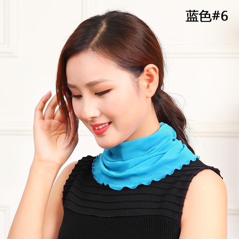 Eșarfă de mătase pentru femei, eșarfă de mătase mică, eșarfă de gât și cap acoperitoare pentru femei, guler fals, primăvară și toamnă, cald și versatil, simulare a coloanei cervicale