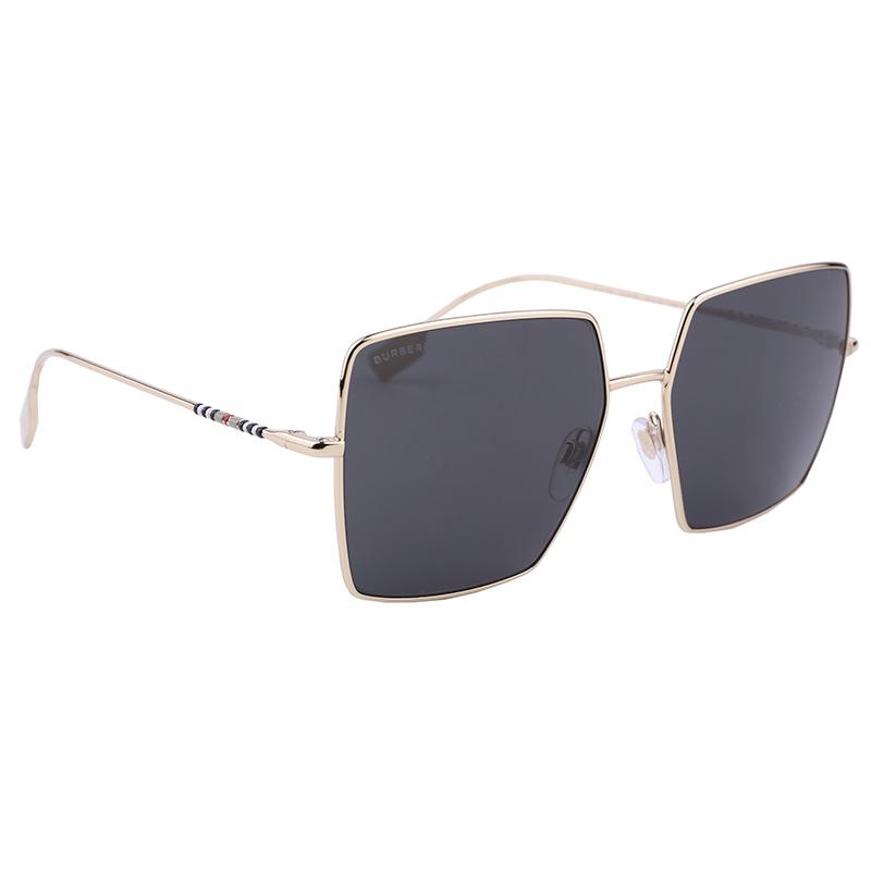 Burberry Poster Street Photography Premium Metallic Square Sunglasses Women's Gold