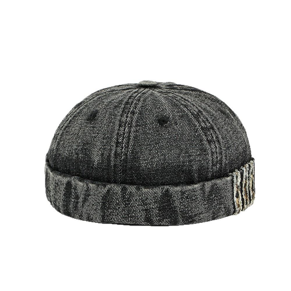 Unisex Distressed Denim Landlord Cap - Trendy Street Style Hipster Hat for Spring and Autumn