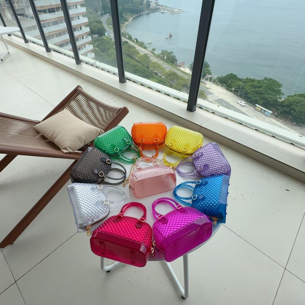 Fashionable Mini Shell Pearl Jelly Chain Crossbody PVC Material girls Shoulder Bag Stylish Summer Handbag from Mainland China